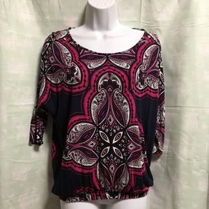 INC -International Concepts 3/4 sleeve blouse